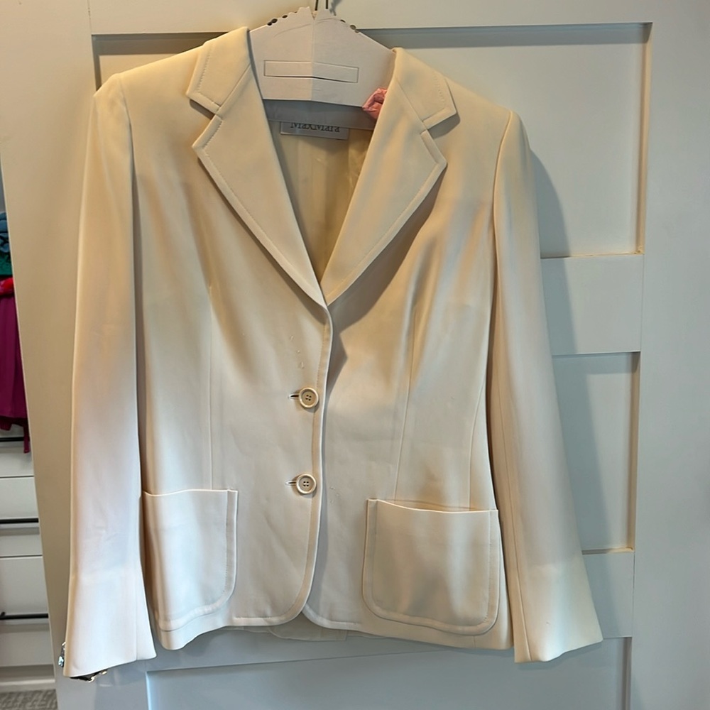 Max Mara cream/off white blazer